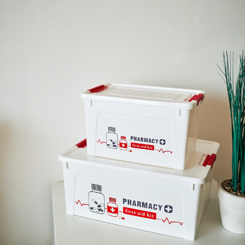 Контейнер 7,9л білий/червоний з декором Аптечка Smart Box Алеана Житомир - изображение 3