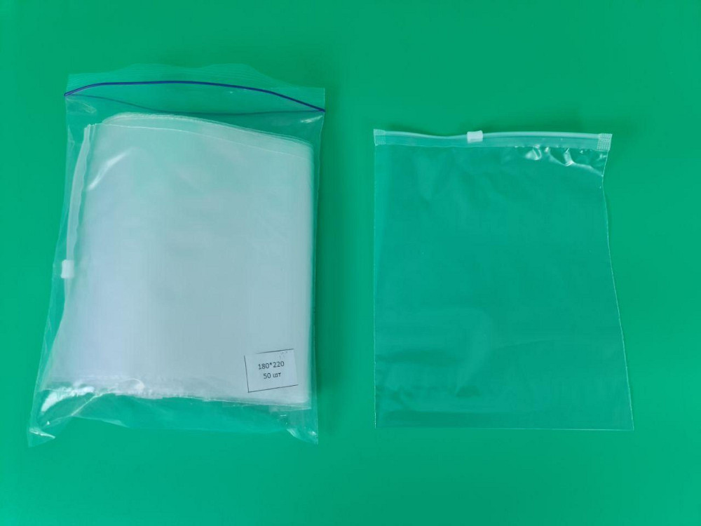 Пакет с замком слайдером (бегунком) 18х22/50мкм (50шт)  (1 пачка) Харьков - изображение 1