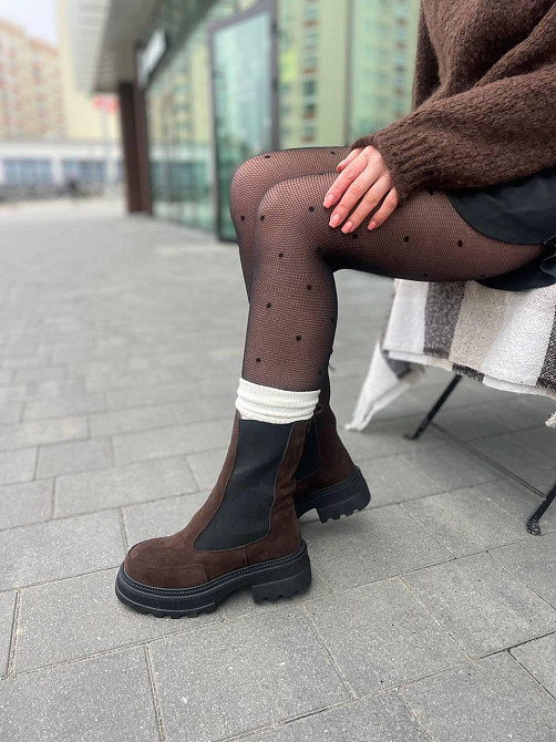 Edan Instruments Черевики жіночі EDAN 71 коричневі (зима, замша натуральна) (5743) Коломия - фото 2