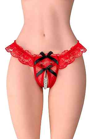 Трусики с жемчугом Fashion Secret Romance Red Sex Aura Киев