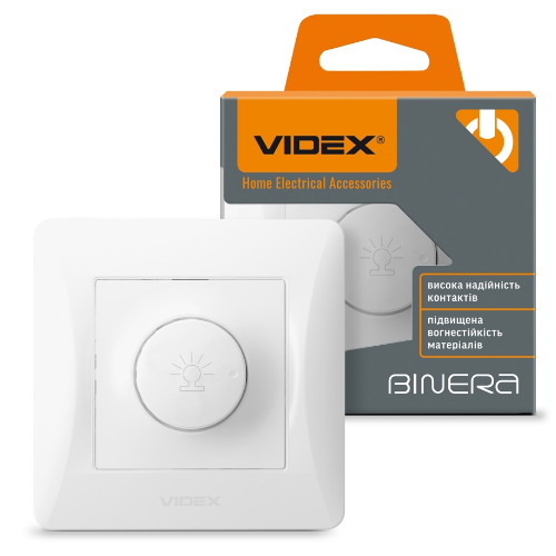BINERA білий Вимикач диммерний 600W Videx Житомир