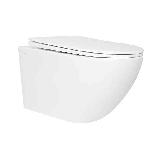 Унітаз підвісний Qtap Jay безобідковий із сидінням Soft-close QT07335176W Київ