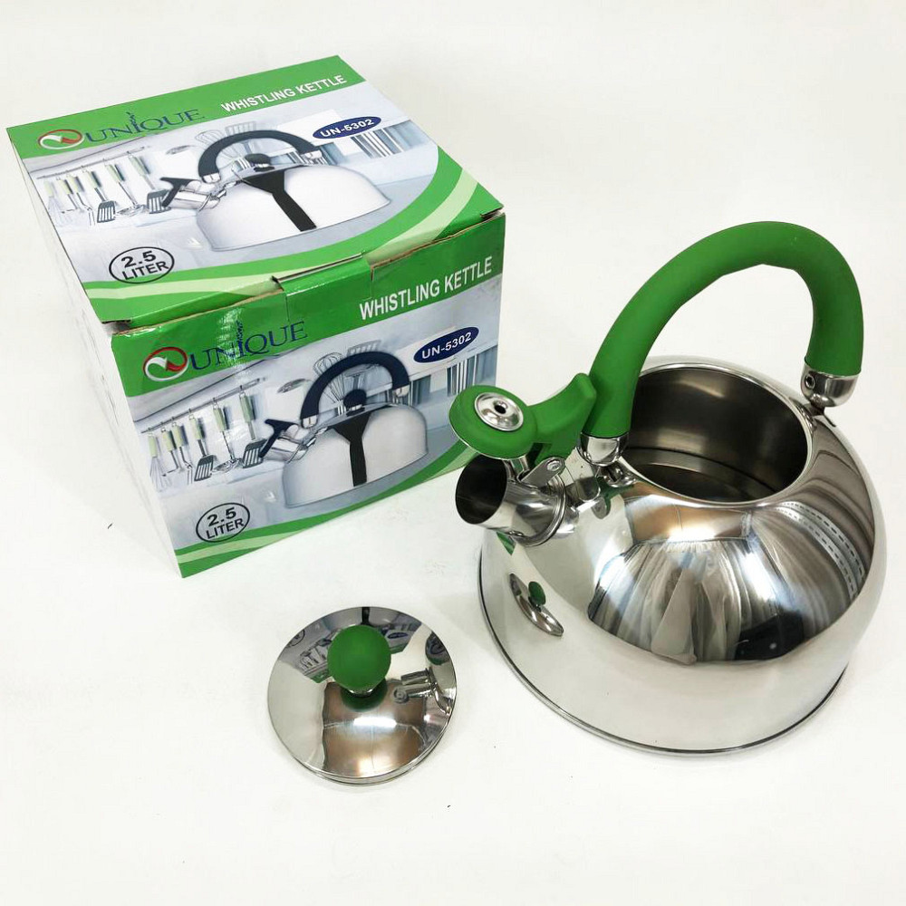 Стильный чайник из нержавеющей стали с свистком, Чайники со свистком наплитные, Чайник для воды на газ BH-57 Львов - изображение 6