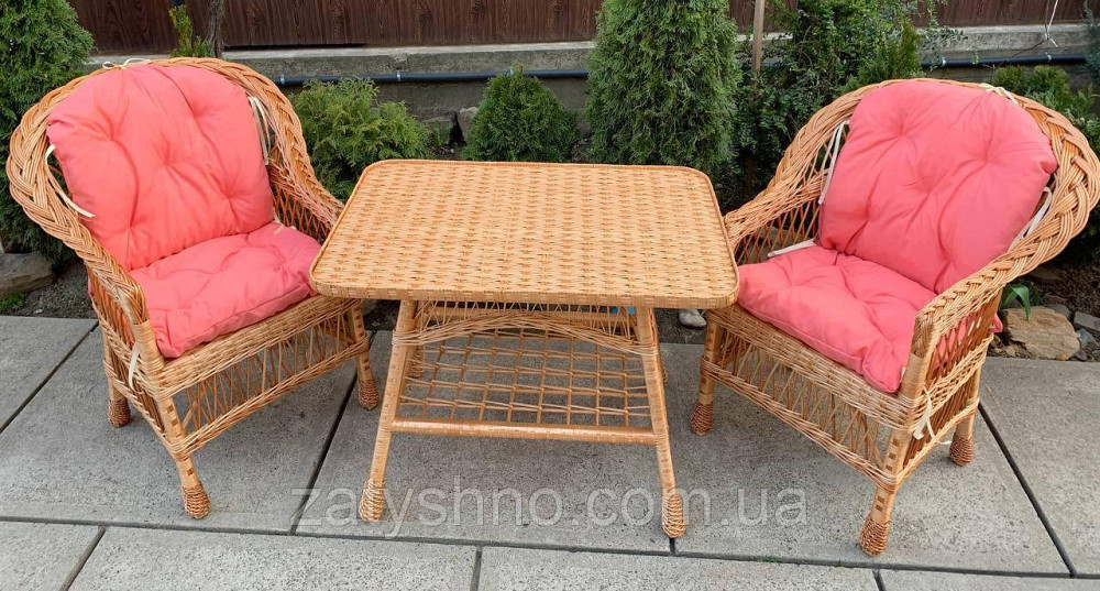 Прочная садовая плетеная мебель с накидками на дачу Киев - изображение 2