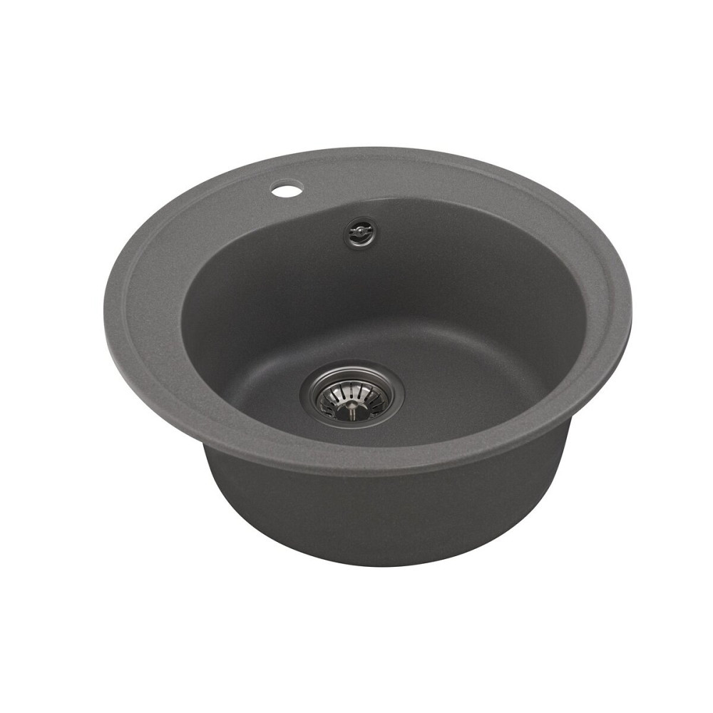 Гранітна мийка для кухні Platinum 510 LUNA матова Сірий мусон Коломия - фото 3