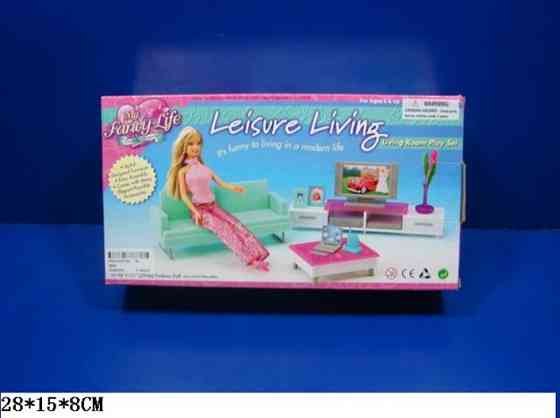 Мебель "Gloria" 2804 (36шт/3) для гостинной, диван,жур.столик,тумба с ТВ,аксесс, в кор.28*15*8см, шт Київ