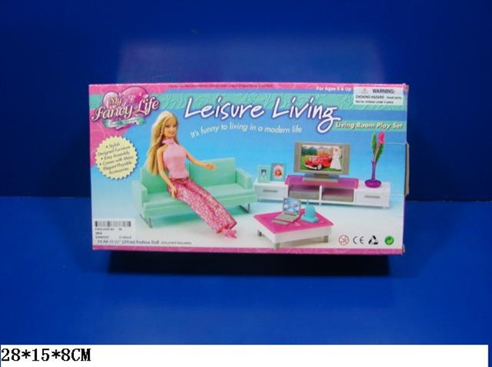 Мебель "Gloria" 2804 (36шт/3) для гостинной, диван,жур.столик,тумба с ТВ,аксесс, в кор.28*15*8см, шт Київ - фото 1