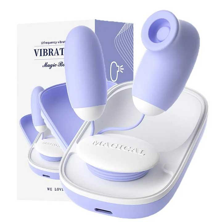 Подвійне вакуумне віброяйце Laile Magic Box USB 20 режимів — Вібратори Вінниця - фото 1