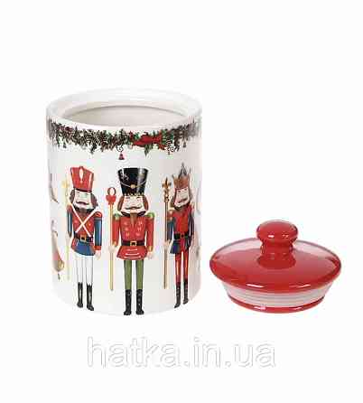 Банку новорічна для солодощів круп чаю керамічна Лускунчик 600мл Київ