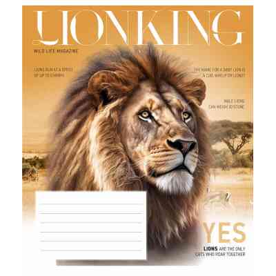 Зошит Школярик Fauna magazine 12 аркушів лінія (012-3428L) Вінниця