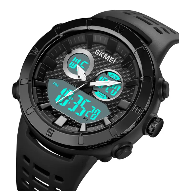 Годинник чоловічий наручний спортивний Skmei 2014 (Чорний з білим) Вінниця - фото 4