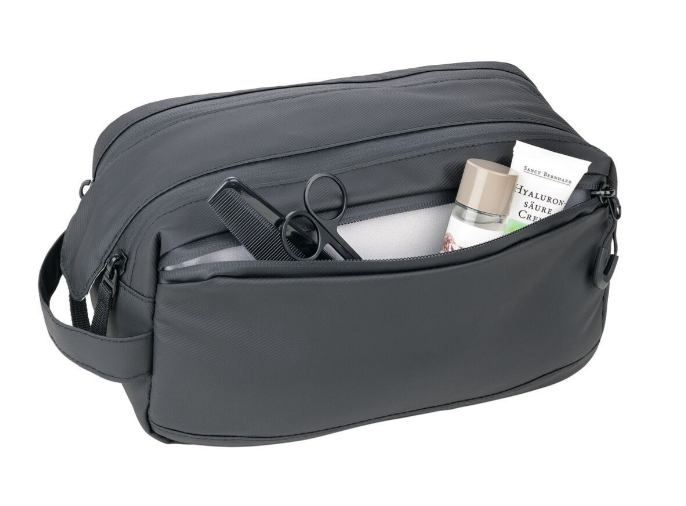 Сумка-косметичка Troika Black Washbag 2 полиэстер (32 х 15 х 4.5 см) Черный Киев - изображение 6