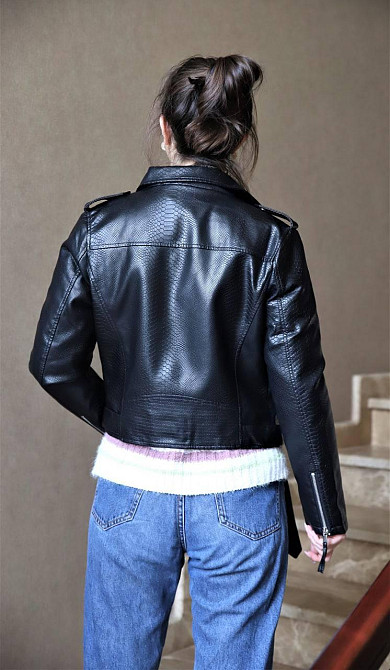 Куртка косуха женская весна/осень Черный 44 Харьков - изображение 3