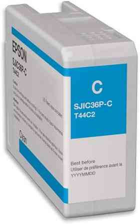 Картридж Epson SJIC36P-C (C13T44C240) Cyan 80 мл пигментный оригинал для ColorWorks C6000/C6500, до 300 стр, Киев