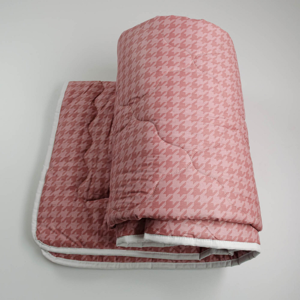 Одеяло конопляное зимнее Сатин Пе-де-пуль YouStar двуспальное 170х210 см (Розовый) Сумы - изображение 3