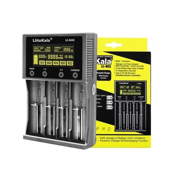 Зарядний пристрій для акумуляторів LiitoKala Lii-M4S (Li-ion IMR LiFe+NiMH) + Rower bank + Type-C Вінниця - фото 2