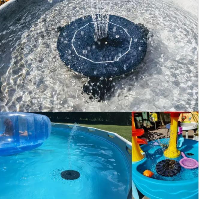 Садовий фонтан на сонячній батареї, 6 насадок 1,5вт 160мм Київ - фото 1