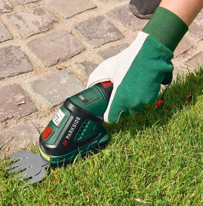 Акумуляторний Кусторіз триммер ручний з 2 насадками для живоплоту Parkside (PGSA 4 B3) Нововолинськ - фото 9