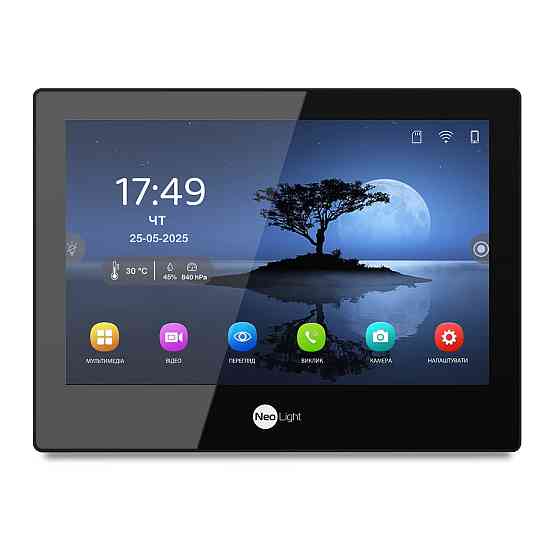 IP-відеодомофон 8 дюймів з Wi-Fi NeoLight ALPHA Hybrid black Київ