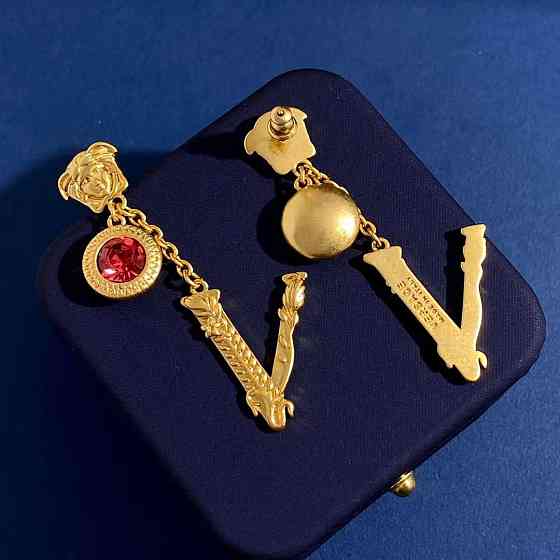 Брендові сережки Версаче/Versace, позолота Одеса