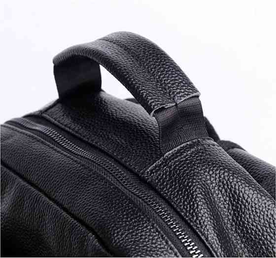 Міський чоловічий рюкзак шкіряний чорний Tiding Bag B2-03555A Кам'янське