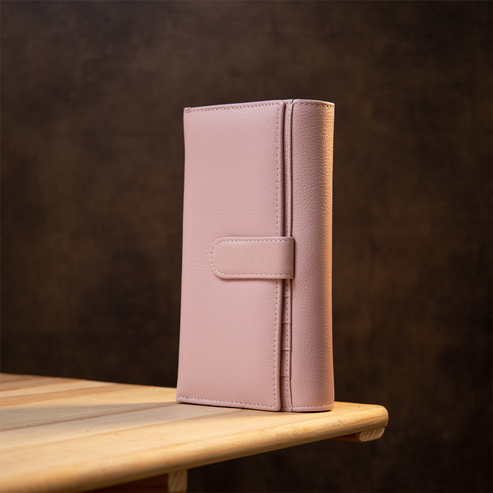 Вместительный женский кошелек ST Leather 19390 Розовый Киев - изображение 3