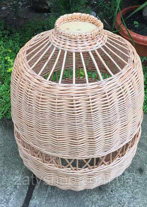 Плетена люстра фігурна | люстри плетена з лози  | люстра плетена в ресторан Київ - фото 7