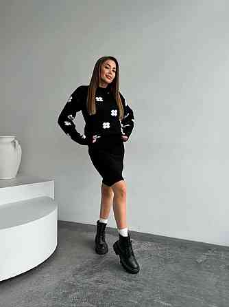 Женский базовый вязаный костюм двойка машина вязкая Одесса