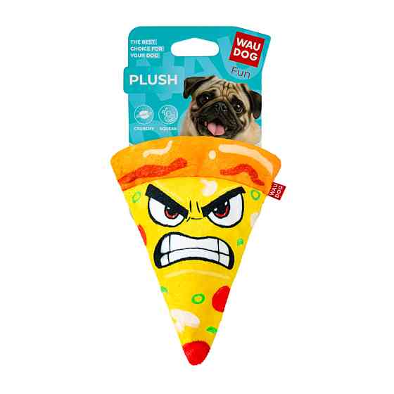 Игрушка для собак WAUDOG Fun Plush Пицца, плюш, Ш 16 см, Д 22,5 см Киев