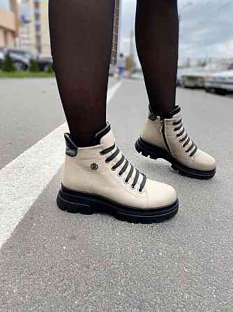 Без бренда Черевики жіночі ASTINI 2034 капучіно (зима, шкіра натуральна) (5179) 39 Коломия