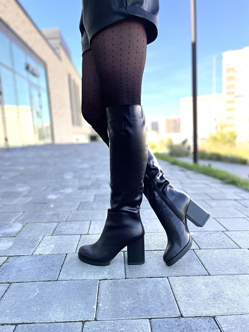 Valiente Чоботи жіночі VALIENTE чорні шкіра натуральна зима євро-хутро 37р. (2779) Коломия - фото 6