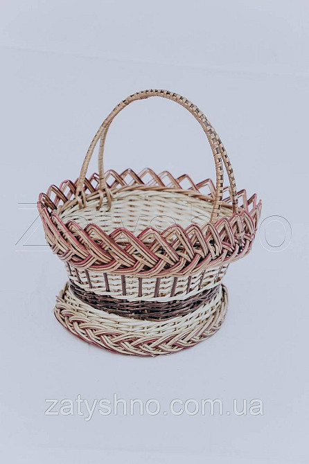 Кошик із лози | декоративний кошик із лози | кошики з лози Київ - фото 1