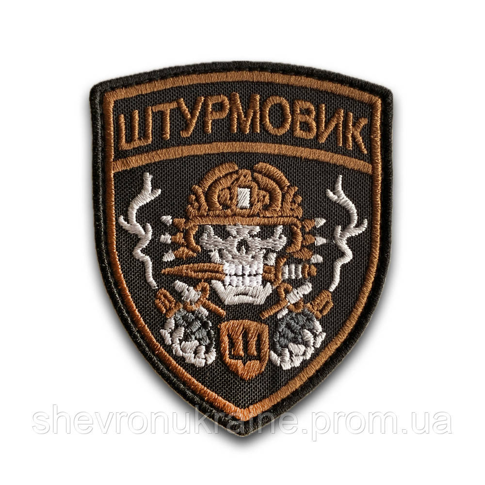 Шеврон ШТУРМОВИК (Форма щит. На липучке) Размер 9x7см Киев - изображение 8