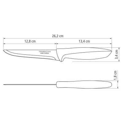 Кухонний ніж Tramontina Plenus Light Grey Bone 127 мм (23425/135) Вінниця