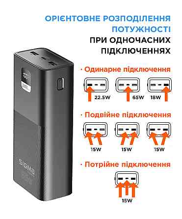 Універсальна мобільна батарея Sigma mobile XPower SI30A6QLX 30000mAh Black (4827798835111) Чорний Харьков