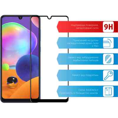 Стекло защитное ACCLAB Full Glue Samsung A31 (1283126508578) Винница