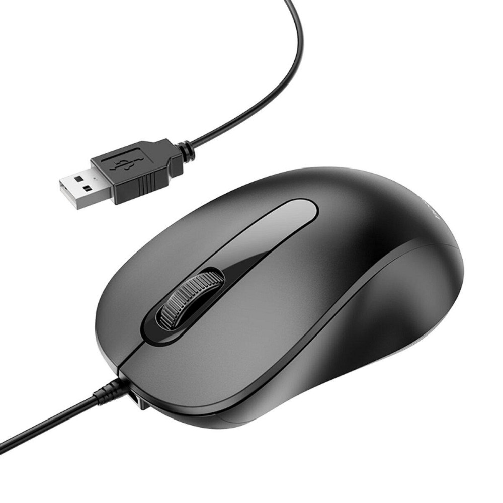 Мышь проводная BOROFONE BG4 Business wired mouse, цвет черный BG4B Одесса - изображение 1