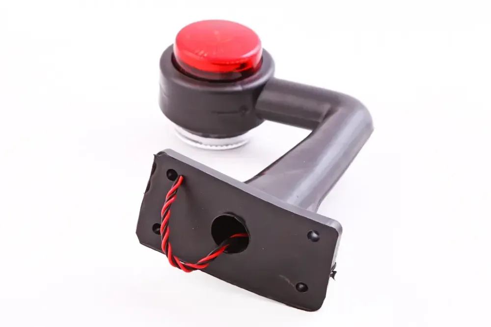 Фонарь габаритный боковой рожок 19см диодный кривой красный/белый Винница - изображение 3