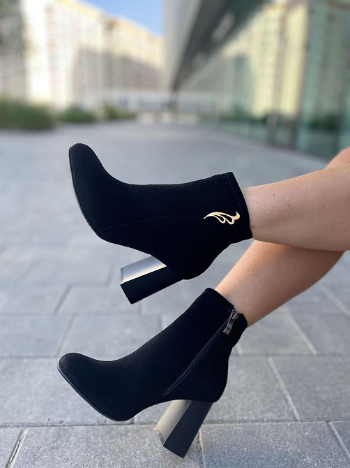 Vesna Жіночі черевики VESNA чорні натуральна замша висота 10,5см каблук 8см 36р. (1183) Коломия - фото 5