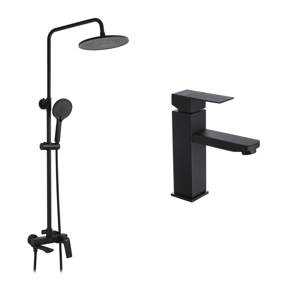 Набор 2 в 1 душевая система Kroner Graz-SCH063 + смеситель Edelstahl Kubus-SCH010 Киев - изображение 1