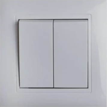 Выключатель двухклавишный Anestech (белый) Винница - изображение 1