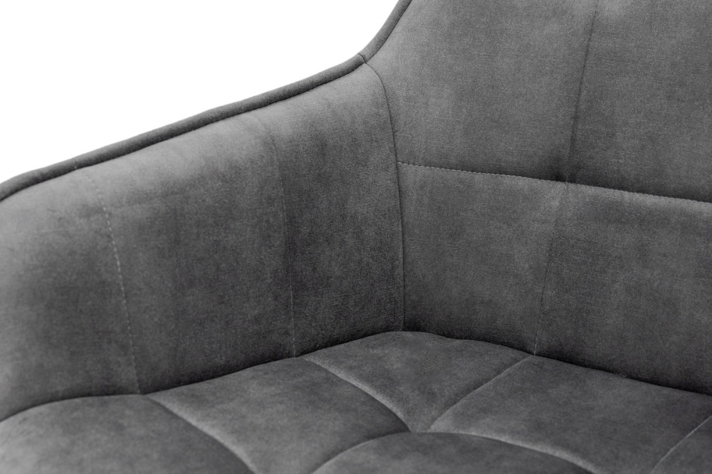 Крісло Тандем, чорний/ велюр темно-сірий Київ - фото 7