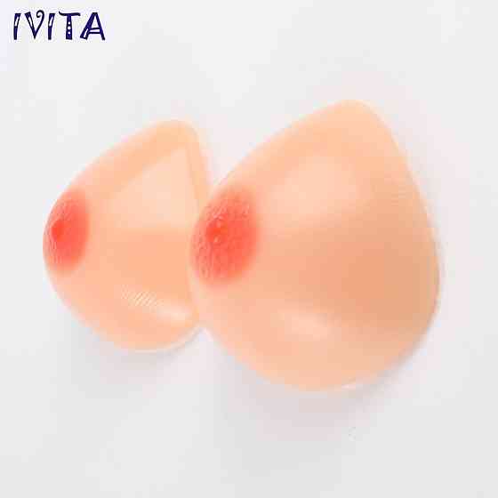 Реалістичні силіконові груди IVITA розмір M / B / 36C / 38B / 40A 15.5*13.5*5.5 см Луцьк