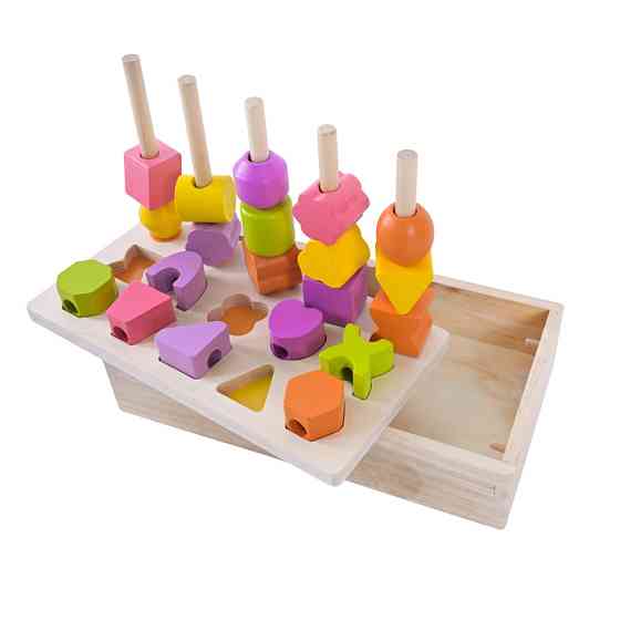 Дитяча дерев’яна іграшка "Пірамідка-сортер" C9407, 8 карток Вінниця