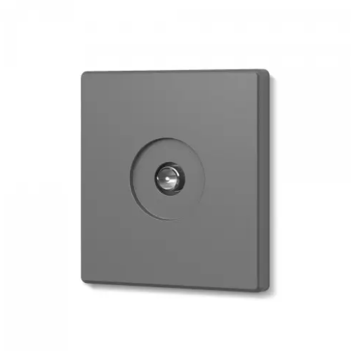 Розетка TV одинарна телевізійна сірий графіт VIDEX NOTA (VF-NT-SK1TV-GR) Житомир