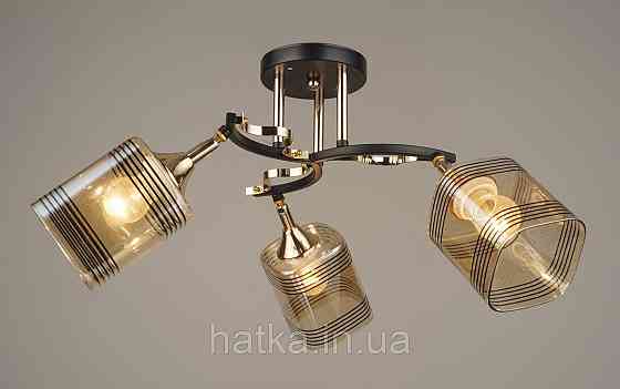Люстра стельова Sirius B N4382/3 BK+FGD з поворотнім механізмом Київ