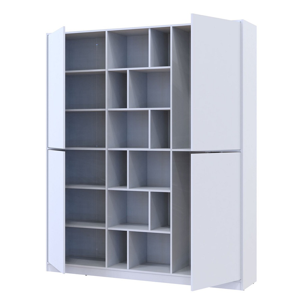 Шафа для одягу з відкритими полицями Doros Морган 180х38,5х210 см Білий (DRS-011219) Дніпро - фото 4