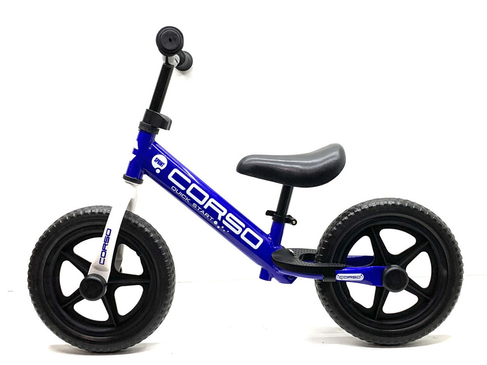 Велобіг CORSO SPRINT сталева рама колеса 12 дюймів підставка для ніг Синій (JR-96033) Чернігів - фото 1