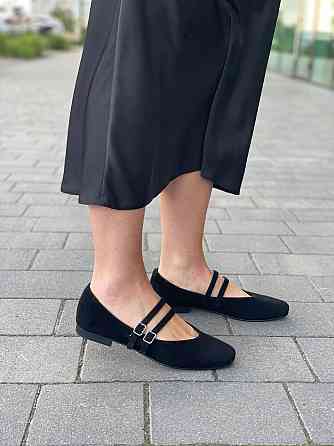 Zemira Балетки жіночі ZEMIRA чорні натуральна замша 36-41 (01179) Коломия