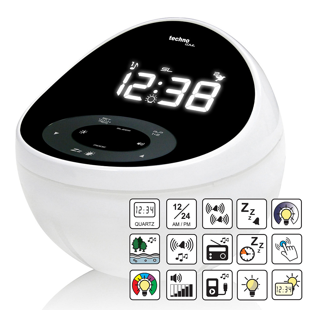 Часы настольные с радио Technoline WT500 Black/White (WT500) Винница - изображение 6